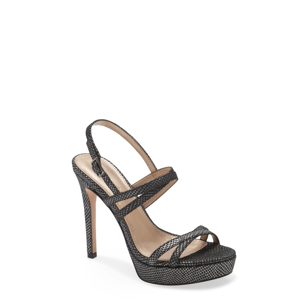 Pelle Moda Black Olli Platform Sandal NWOB Size 7.5 Medium